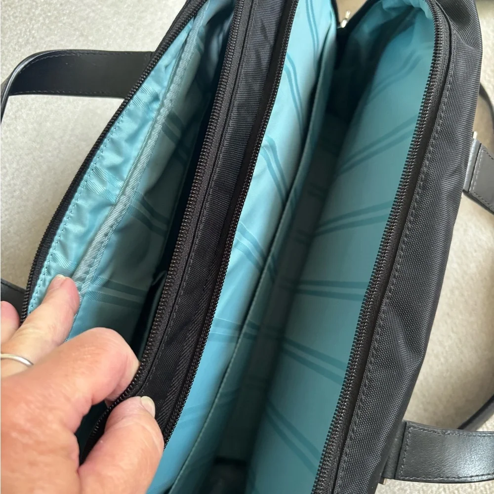 Tumi black nylon laptop/ tote bag